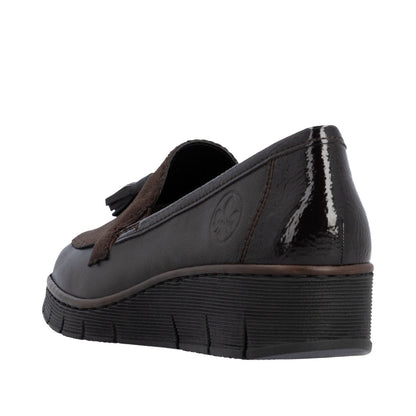 Rieker Slip On Low Wedge Loafer 53771