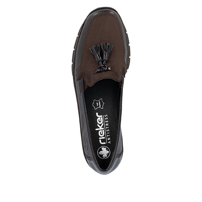 Rieker Slip On Low Wedge Loafer 53771