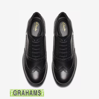 Clarks Havisham Oak Leather Brogue Shoe