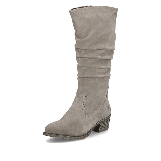 Rieker Slouch Boot Suede Grey 73159