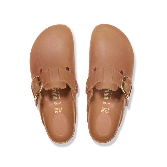 Birkenstock Boston Big Buckle Tan Gold