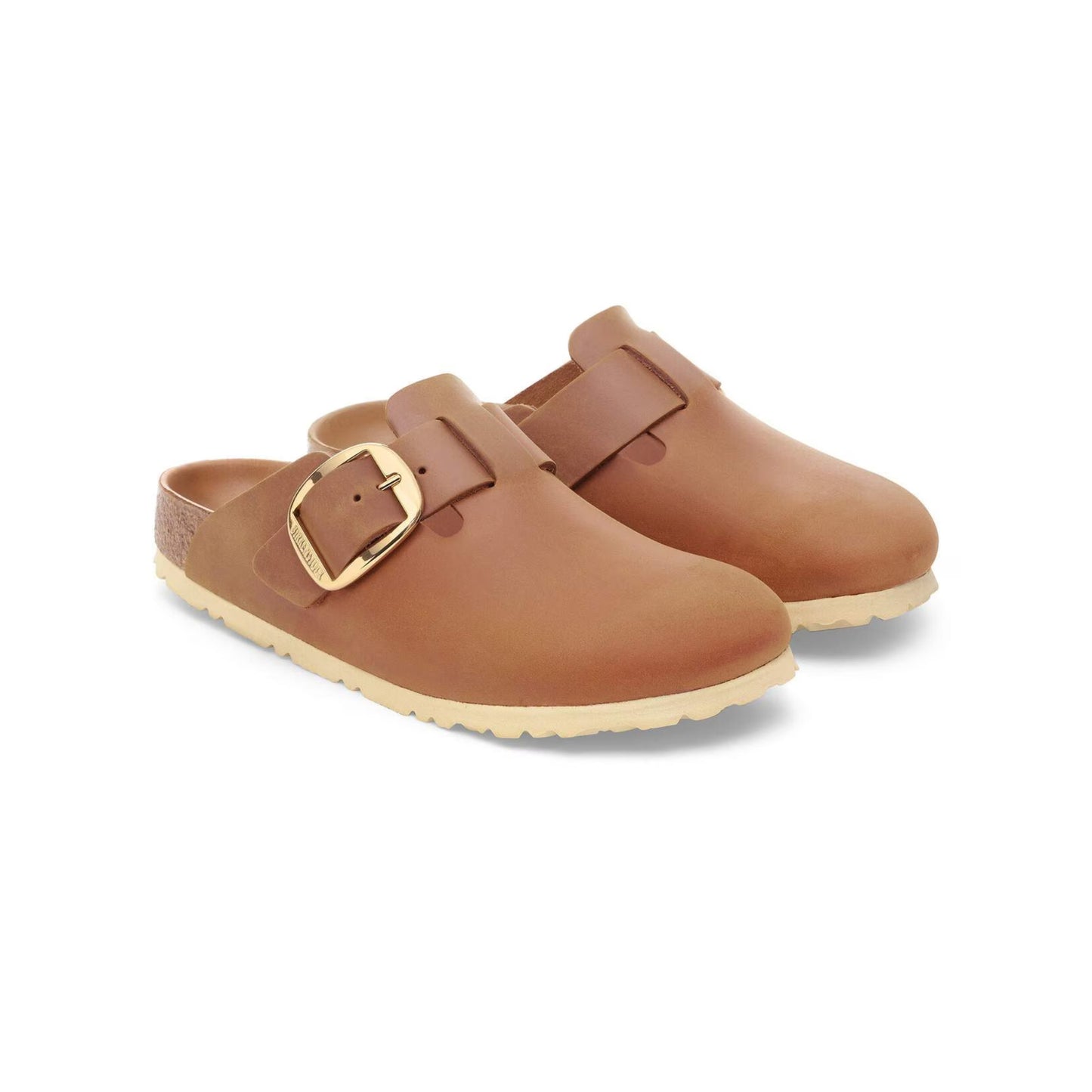 Birkenstock Boston Big Buckle Tan Gold