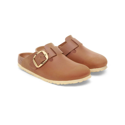 Birkenstock Boston Big Buckle Tan Gold