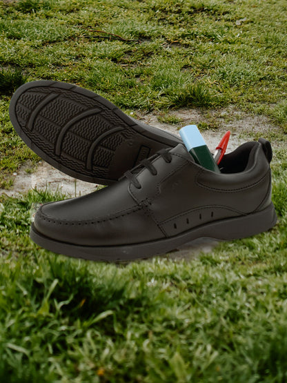 Dubarry AV8 Killian Junior Black Leather Lace Up Shoe