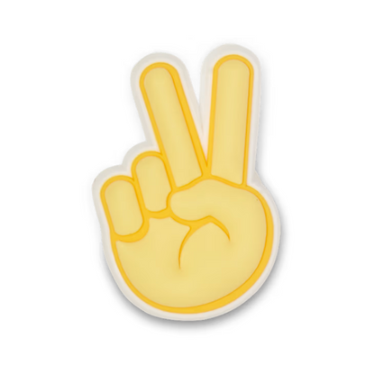 Croc Jubbitz Peace Hand Sign