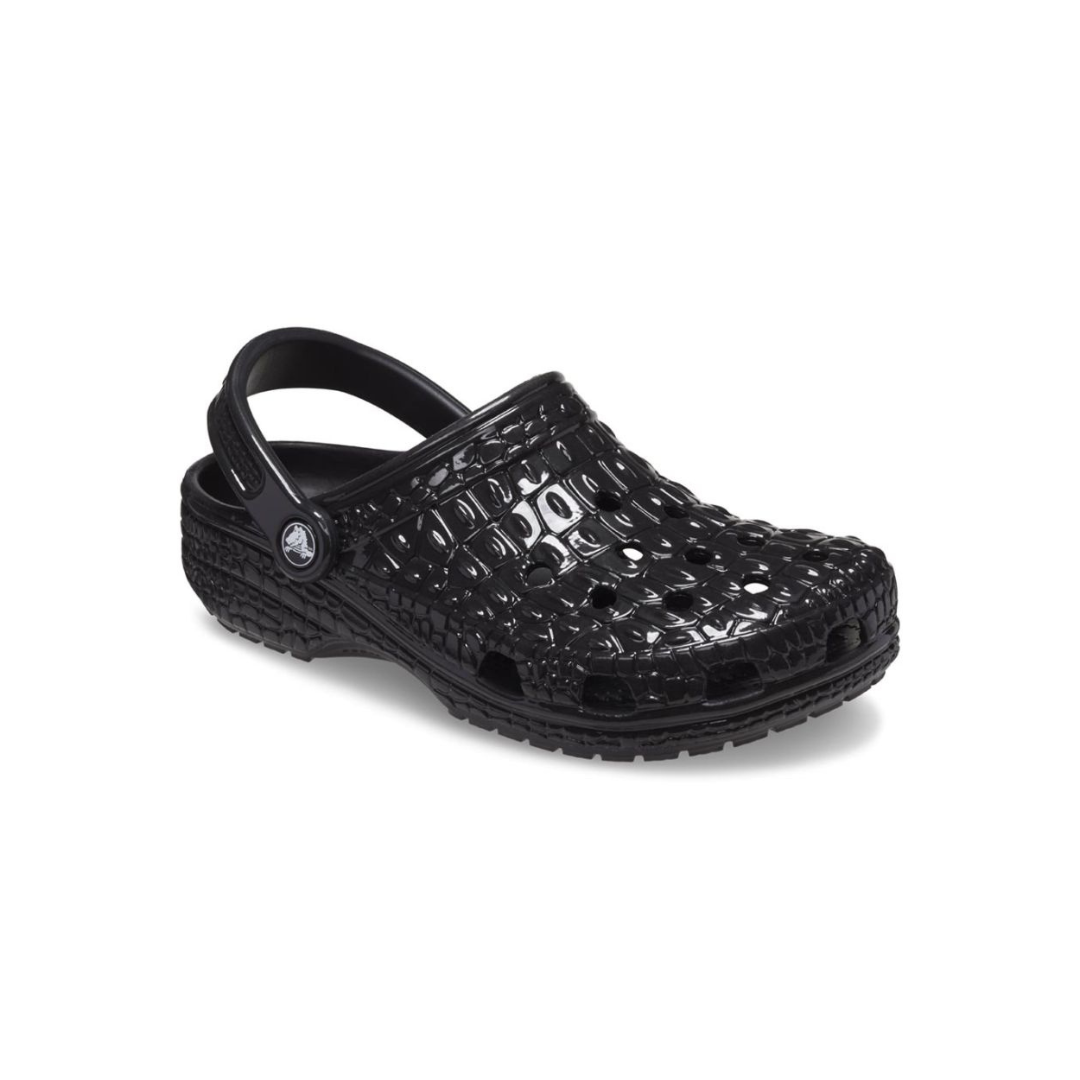 Crocs Metallic Black Crocskin