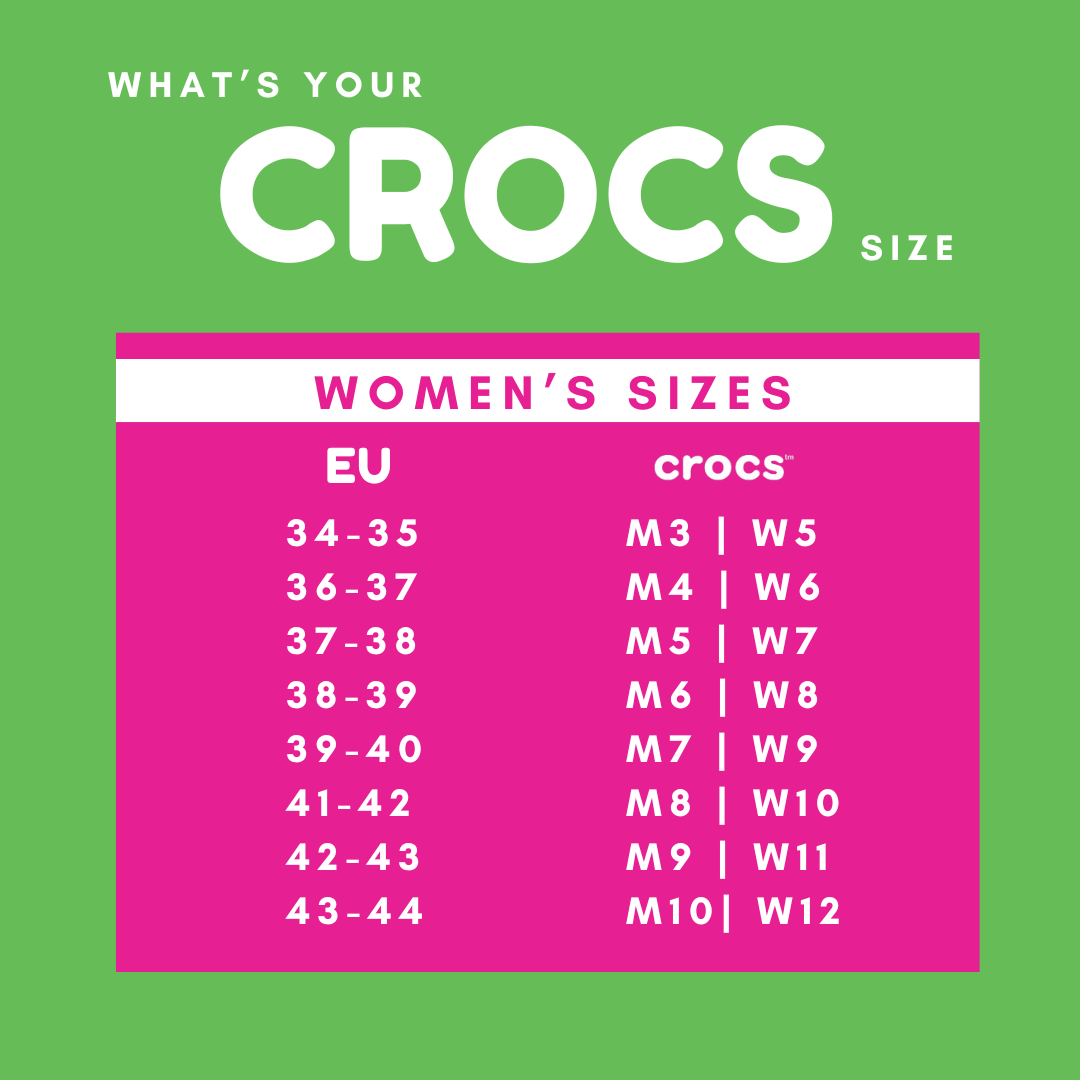 Crocs uk size chart on sale