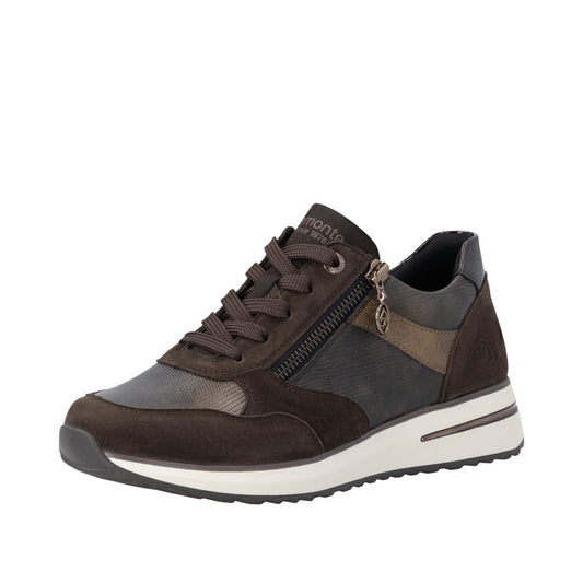 Remonte Trainer with Zipper Brown Metallic Multi D1G08-25