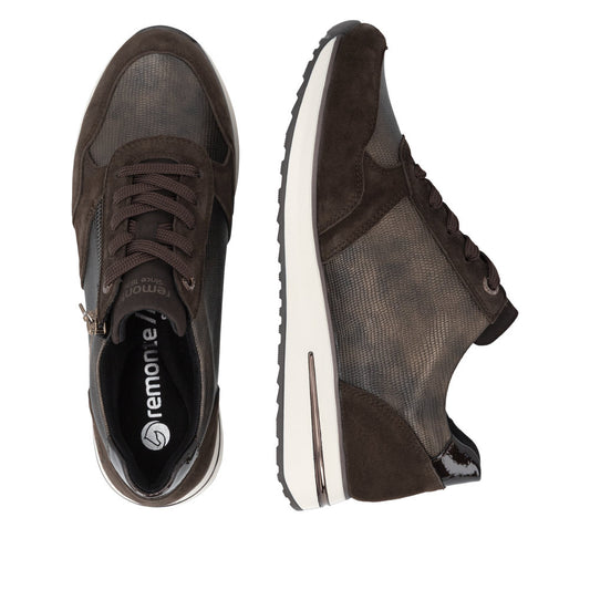 Remonte Trainer with Zipper Brown Metallic Multi D1G08-25