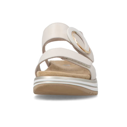 Remonte Cream Velcro Leather Sandal D1J63
