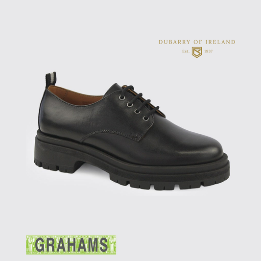 Dubarry AV8 Kanna Black Leather School Shoe