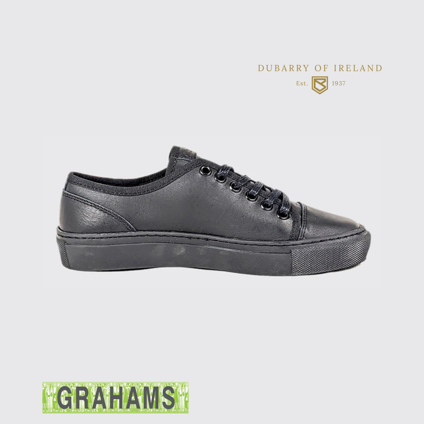Dubarry AV8 Kanvas Black Leather School Shoe