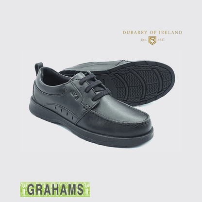 Dubarry AV8 Killian Junior Black Leather Lace Up Shoe