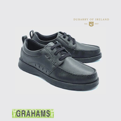 Dubarry AV8 Killian Junior Black Leather Lace Up Shoe