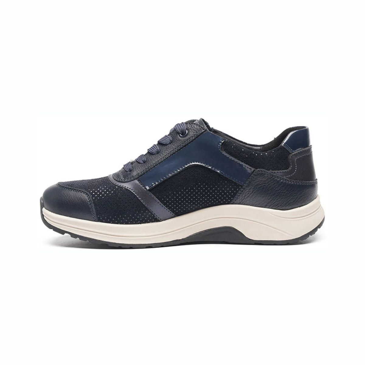 G Comfort Waterproof Zipper Trainer Navy Combi R5189-3L