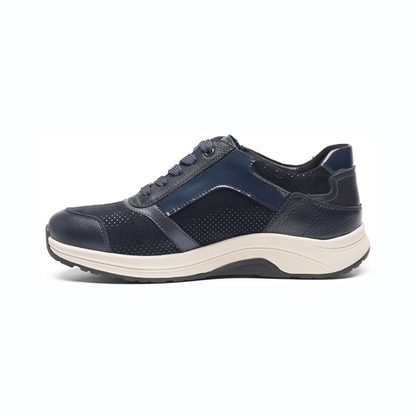 G Comfort Waterproof Zipper Trainer Navy Combi R5189-3L