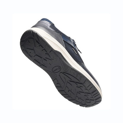 G Comfort Waterproof Zipper Trainer Navy Combi R5189-3L