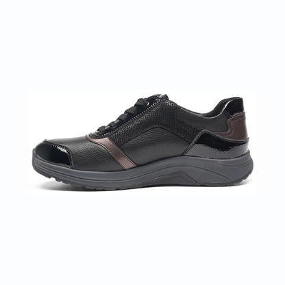 G Comfort Waterproof Zipper Shoe Black Combi R5189-3S
