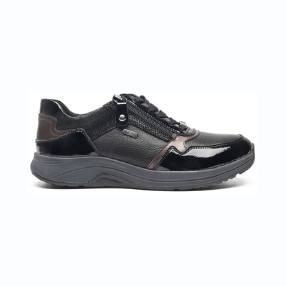 G Comfort Waterproof Zipper Shoe Black Combi R5189-3S