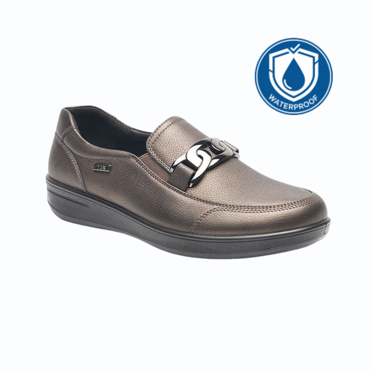 G Comfort Waterproof Slip On Mocassin Loafer Leather P6503