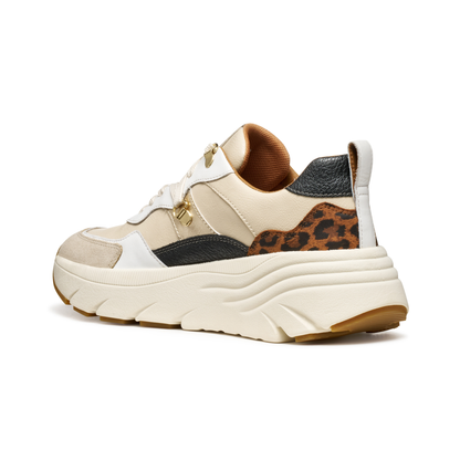 Geox Ladies Trainers Leopard Print D36UFE