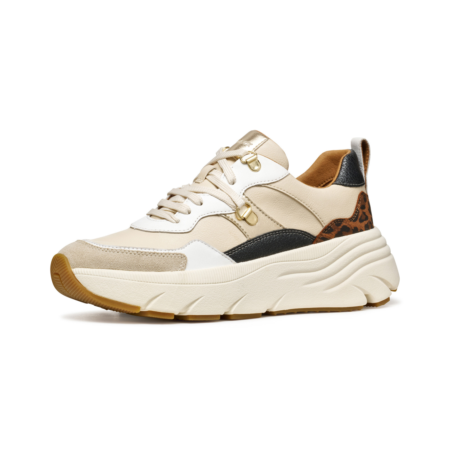 Geox Ladies Trainers Leopard Print D36UFE