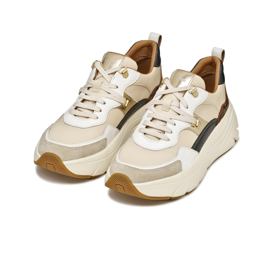 Geox Ladies Trainers Leopard Print D36UFE