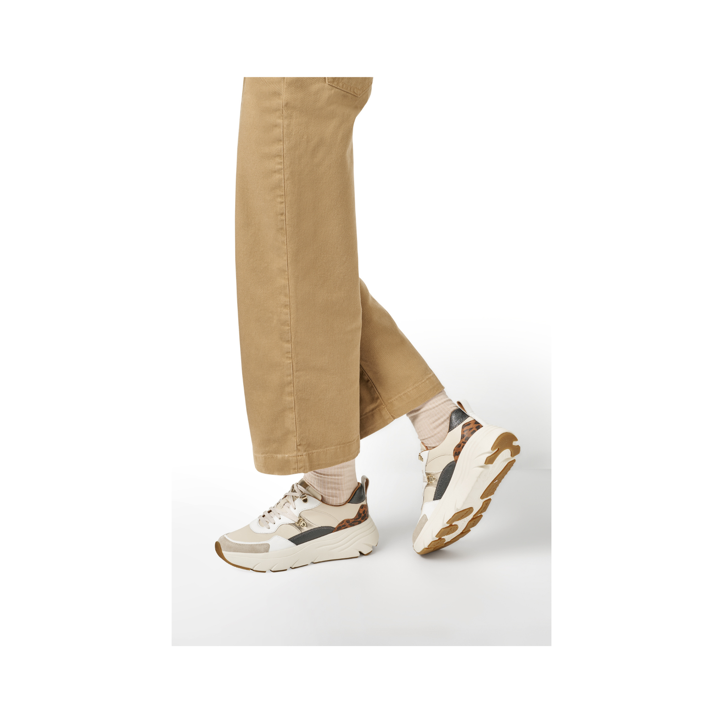 Geox Ladies Trainers Leopard Print D36UFE