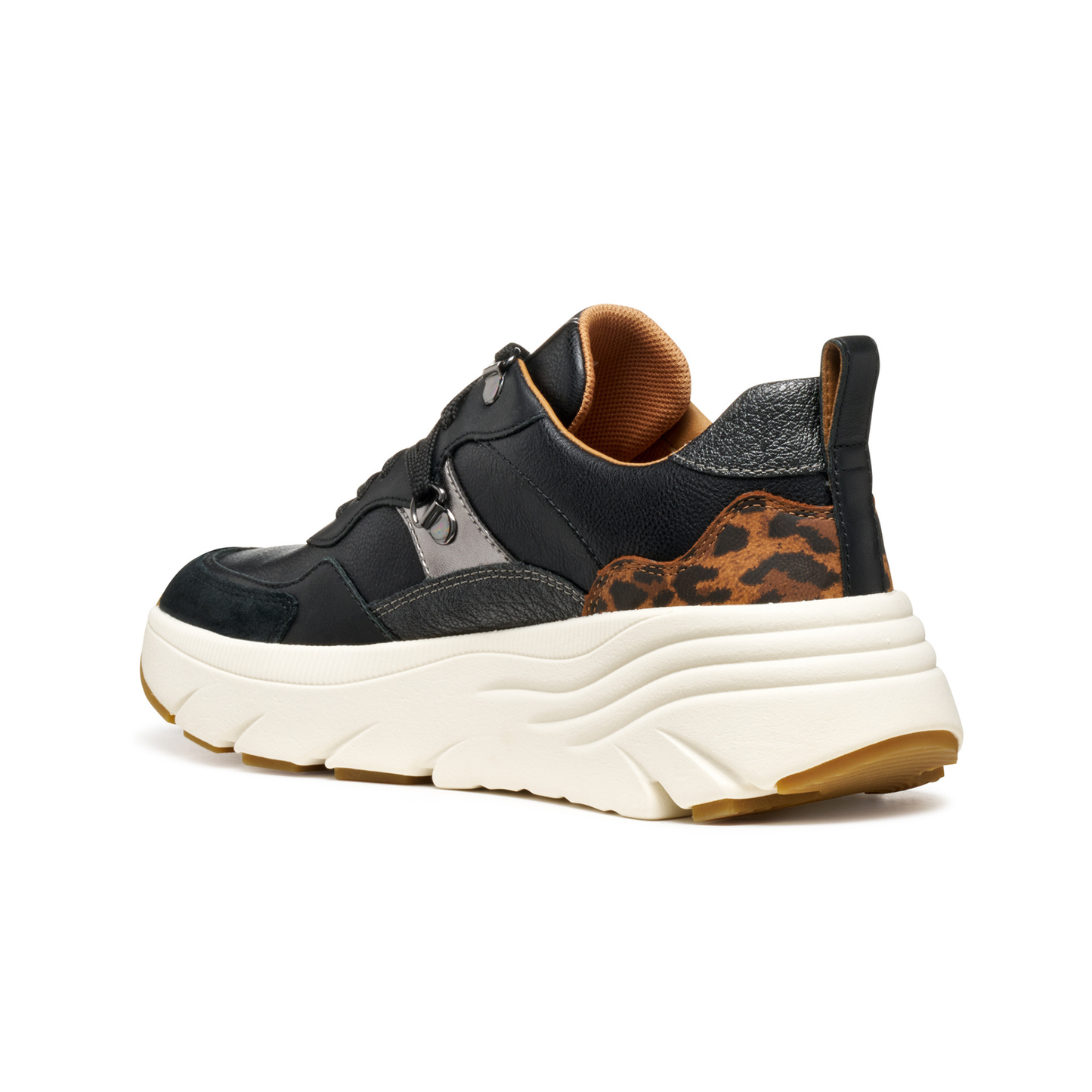 Geox Ladies Trainers Leopard Print D36UFE