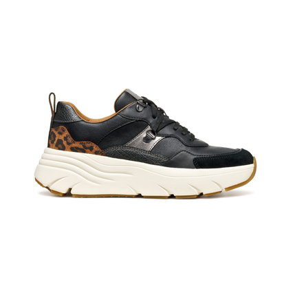 Geox Ladies Trainers Leopard Print D36UFE