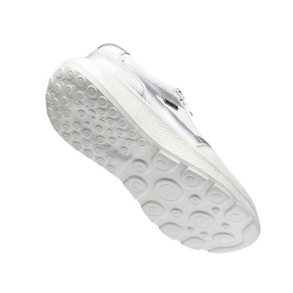 G-Comfort Ladies Trainer Side Zipper White Metallic S2731