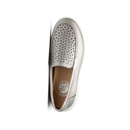 G Comfort Slip On Mocassin Shoe Platinum 26294