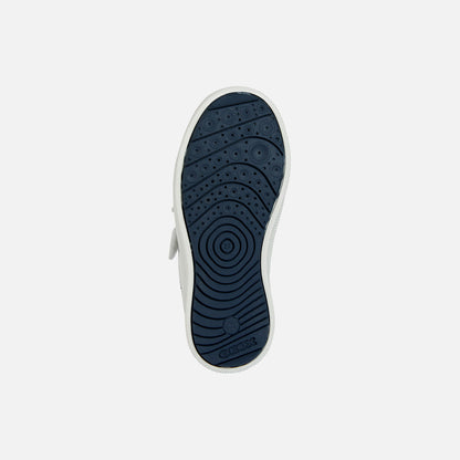 Geox Velcro Trainer Shoe White Leather J354AA