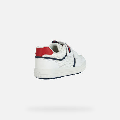 Geox Velcro Trainer Shoe White Leather J354AA