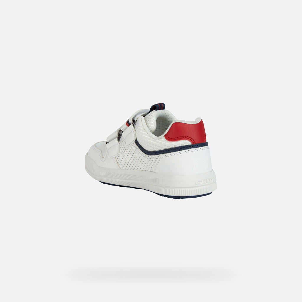 Geox Velcro Trainer Shoe White Leather J354AA
