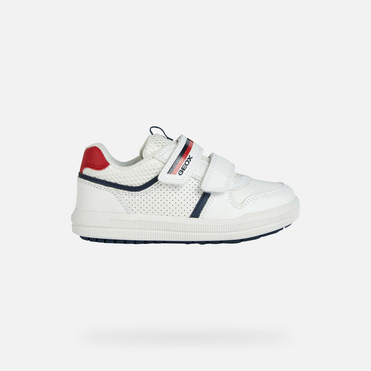 Geox Velcro Trainer Shoe White Leather J354AA