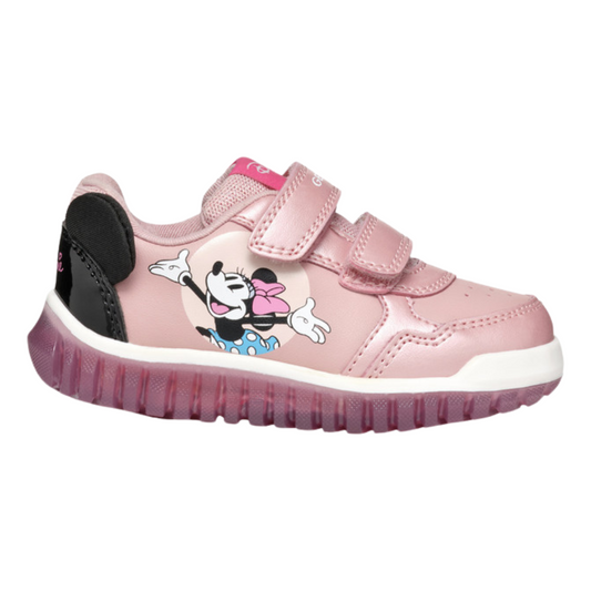 Geox Minnie Mouse Lights Runners Lightyloo Pink B4661B