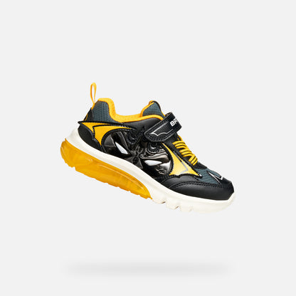 Geox Batman Lights Runner Ciberdron Black Yellow J56LBC