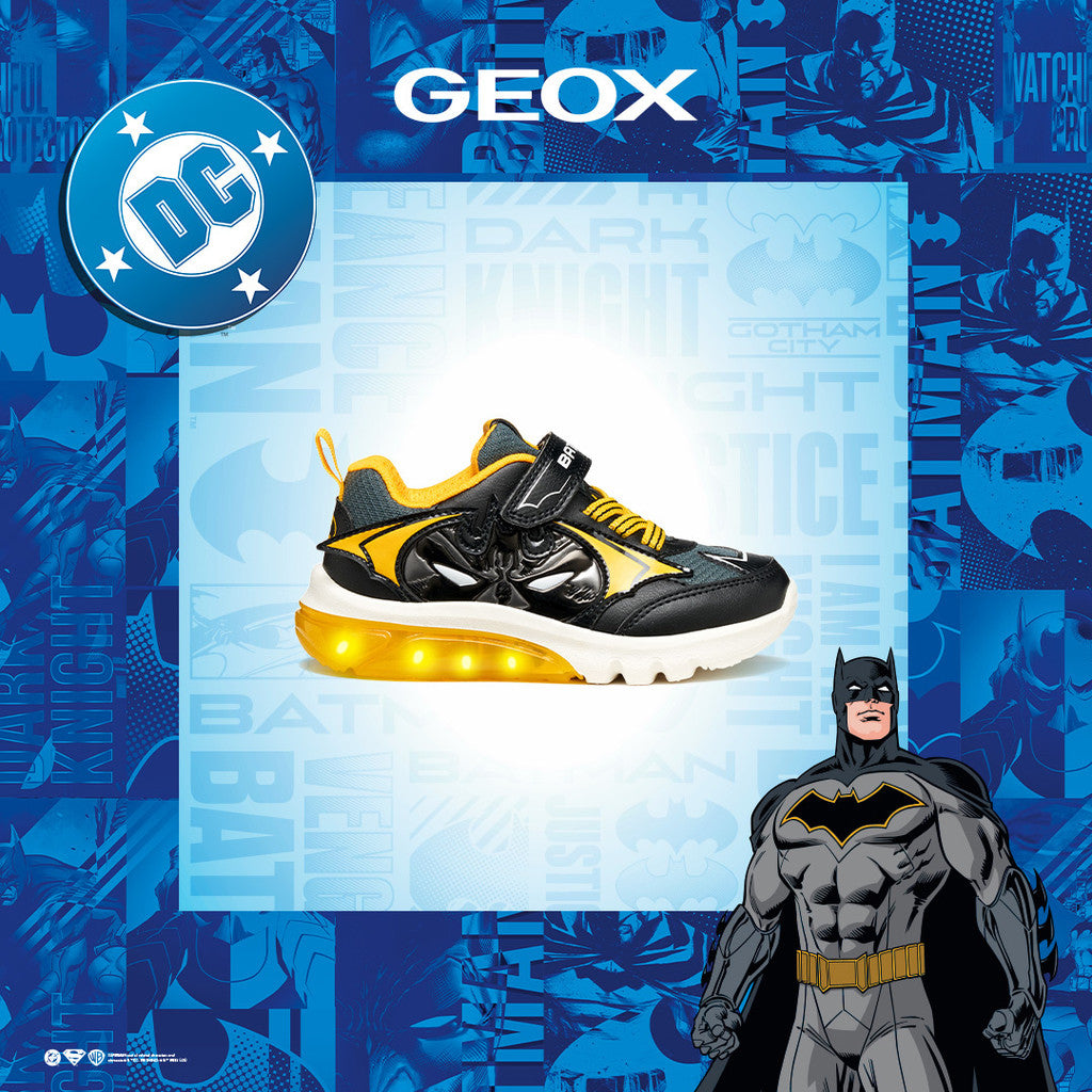 Geox Batman Lights Runner Ciberdron Black Yellow J56LBC