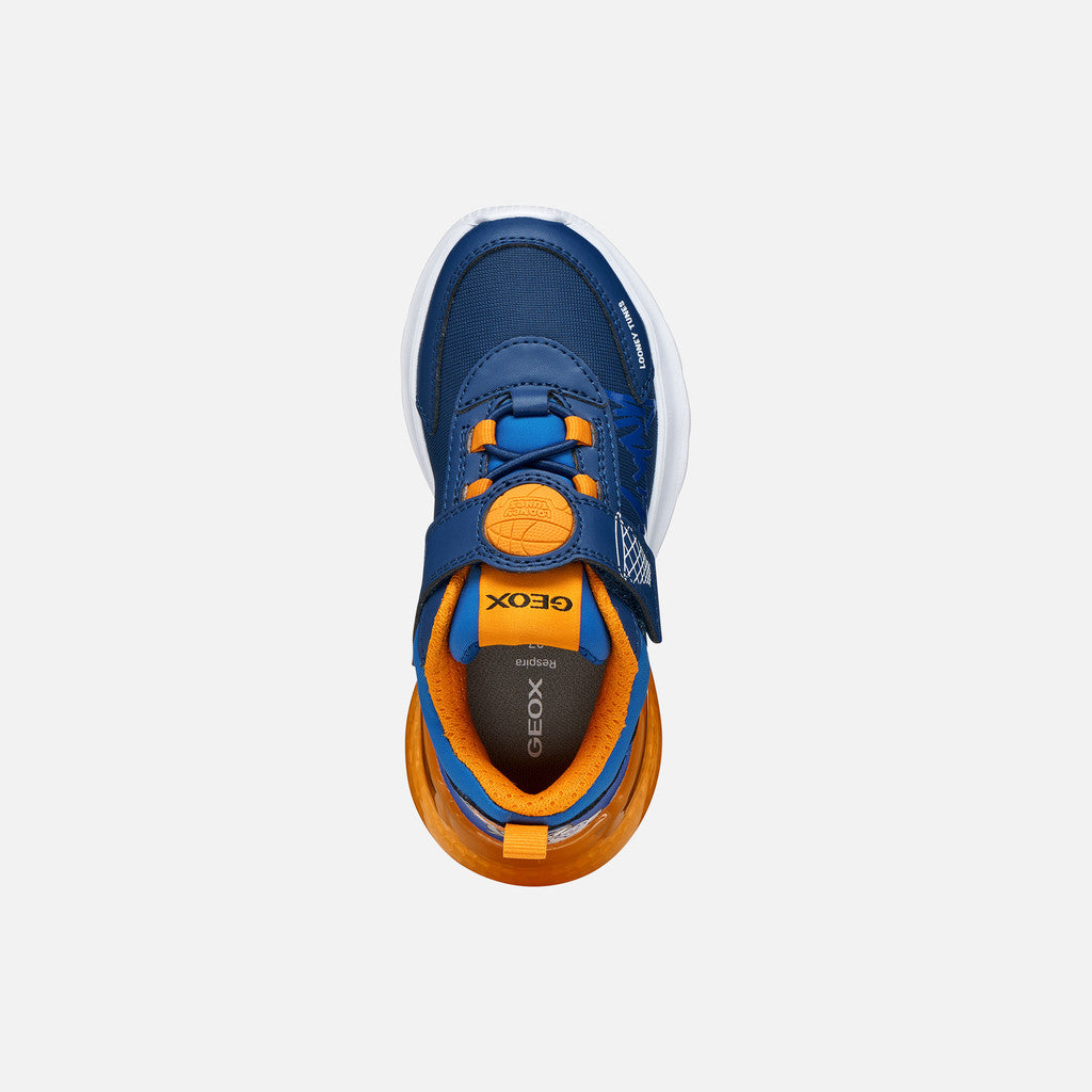 Geox Bugs Bunny Boys Runner Blue Orange J65LYA Activart