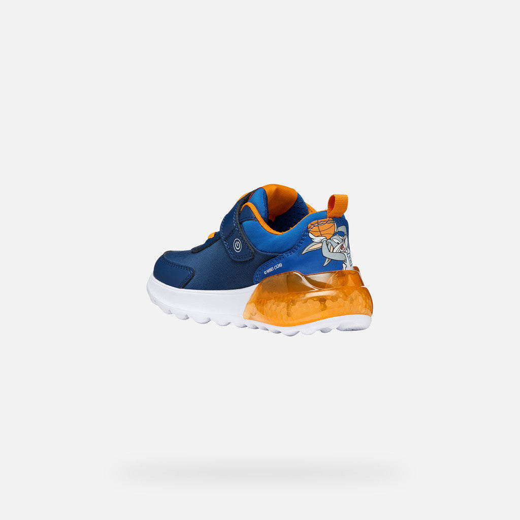 Geox Bugs Bunny Boys Runner Blue Orange J65LYA Activart