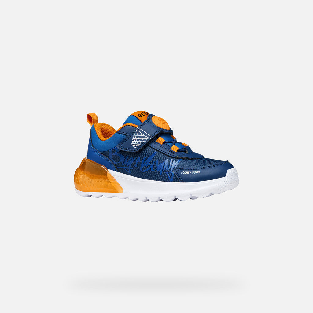 Geox Bugs Bunny Boys Runner Blue Orange J65LYA Activart