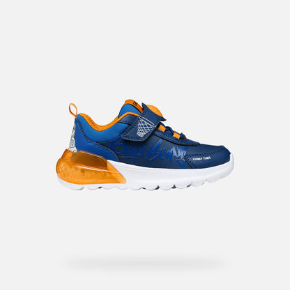 Geox Bugs Bunny Boys Runner Blue Orange J65LYA Activart