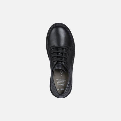 Geox Casey Lace Up Black Leather Shoe J0420C