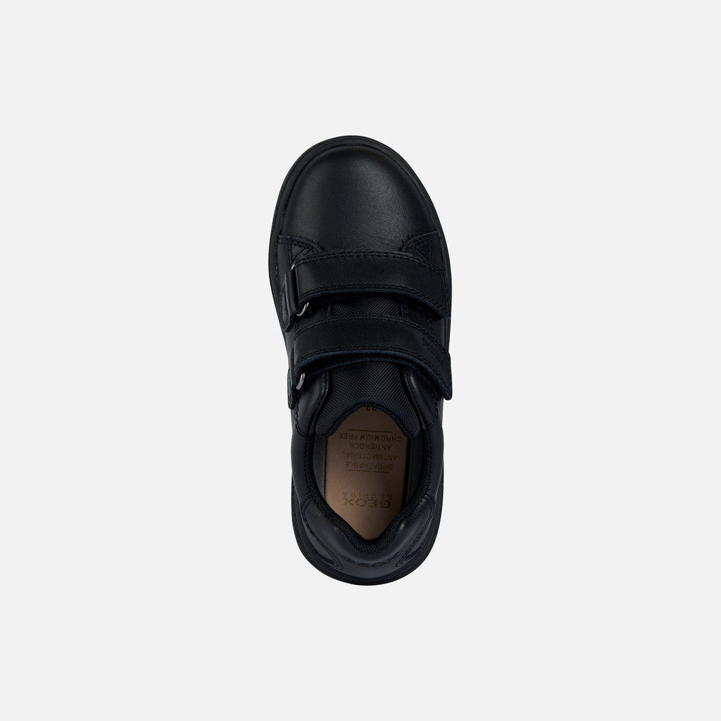 Geox Thelevan Black Leather Shoe J36LLD