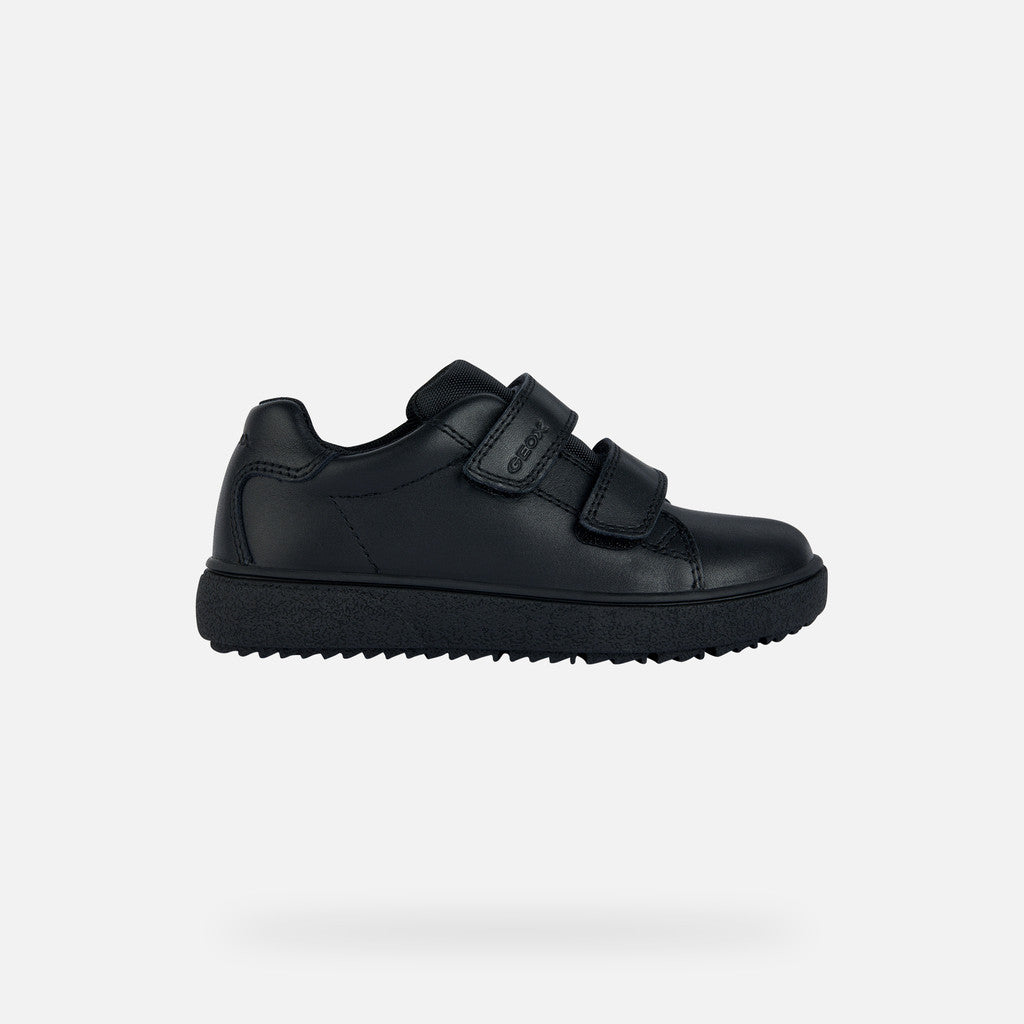 Geox Thelevan Black Leather Shoe J36LLD