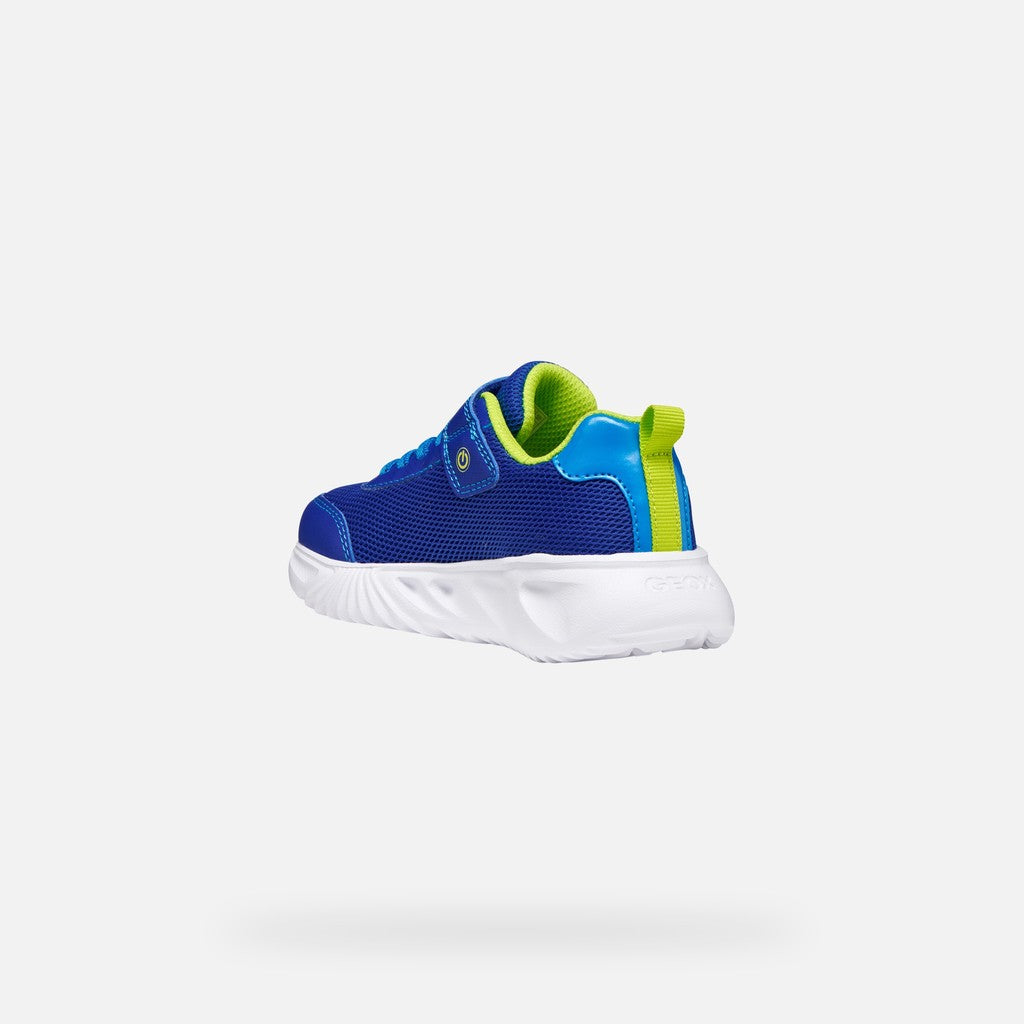 Geox Lights Trainer Assister Blue Lime J45DZC