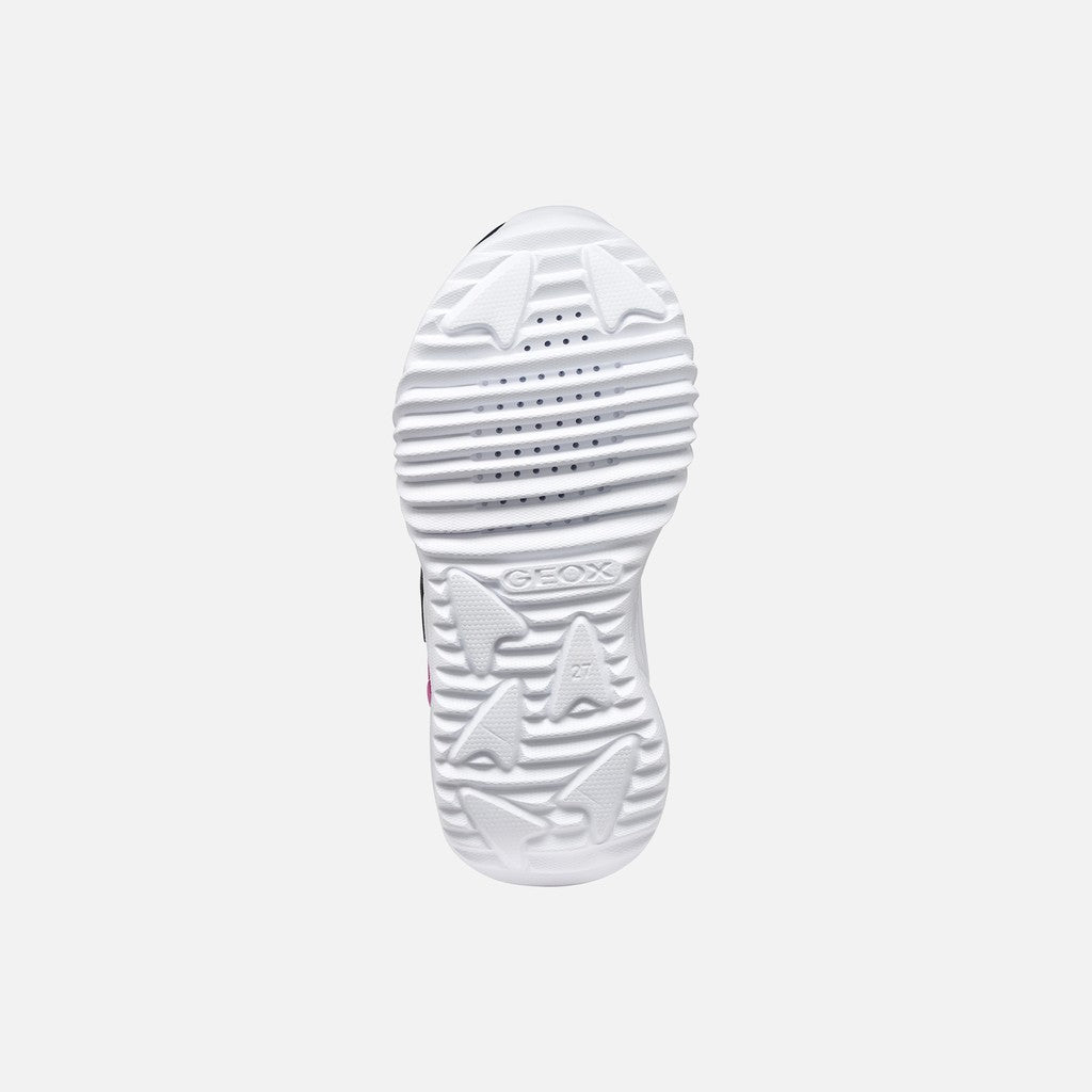 Geox Assister Lights Trainer Girls Navy Multi J45E9B