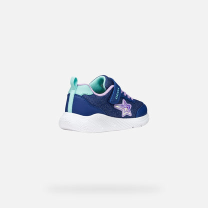 Geox Trainer Glitter Navy Lilac Star Sprintye J55FWA