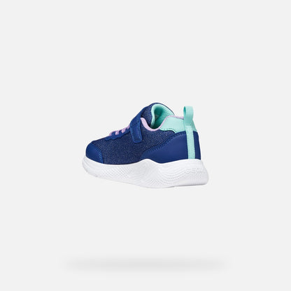 Geox Trainer Glitter Navy Lilac Star Sprintye J55FWA